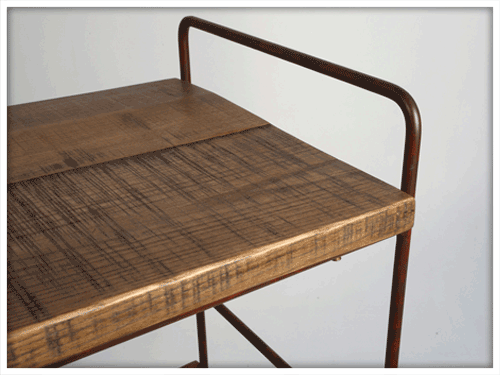 Modular shelf with iron structure