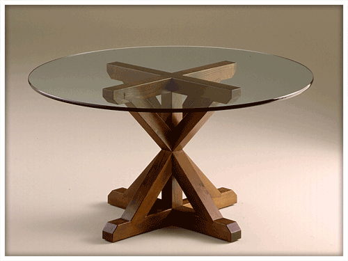 Table with crystal top