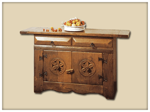 Sideboard  with rose motif