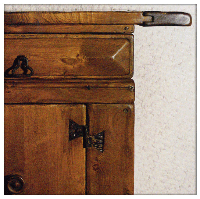 Dressers, “bread chest” cabinets, bookcases and shelves