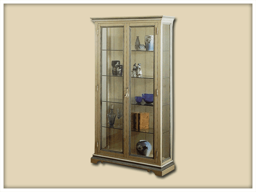 Glass display cabinet lacquered
