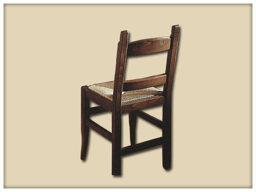 chair with wooden seat