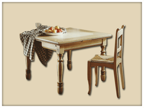 Square table extensible