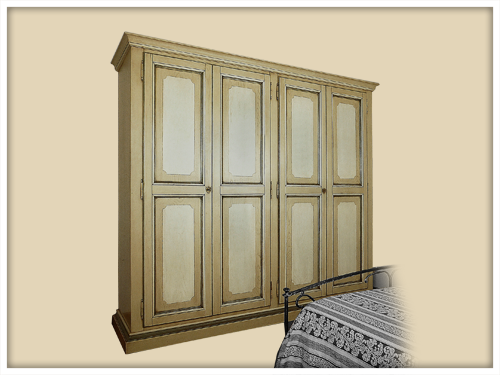 Four-door wardrobe