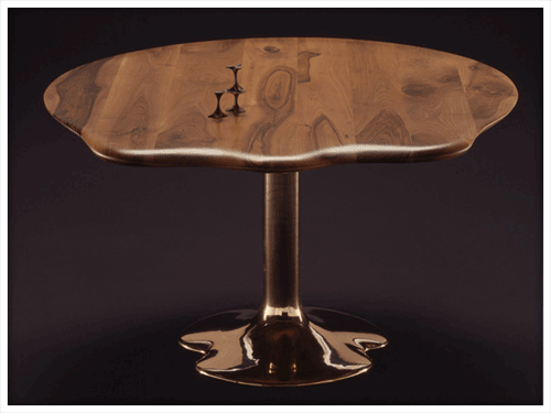 Table with walnut top